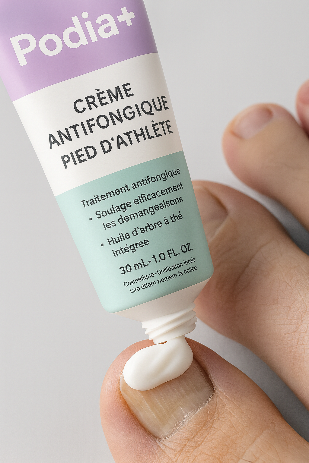 Crème Antifongique Pied d’Athlète – Podia+ | Traitement Mycose, Démangeaisons & Irritations (30 mL)