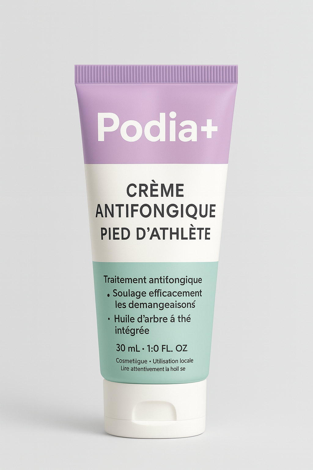 Crème Antifongique Pied d’Athlète – Podia+ | Traitement Mycose, Démangeaisons & Irritations (30 mL)